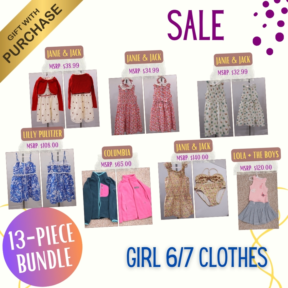 Girl's Bundle 🎁 Size 6-7 🌸 13 Piece